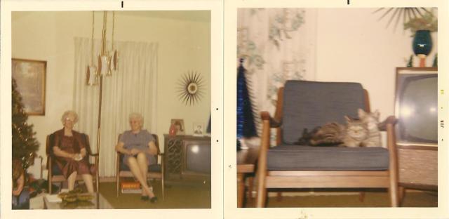 My great-grandmothers sitting in the chairs back in the 1960's